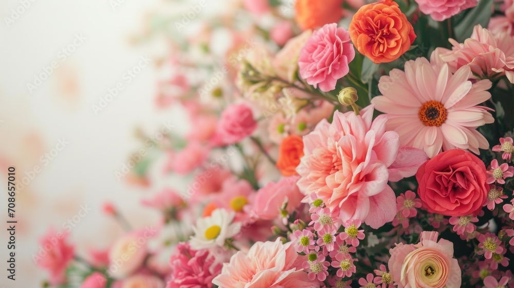 Florist advertisment background with copy space Florist advertisment background with copy space