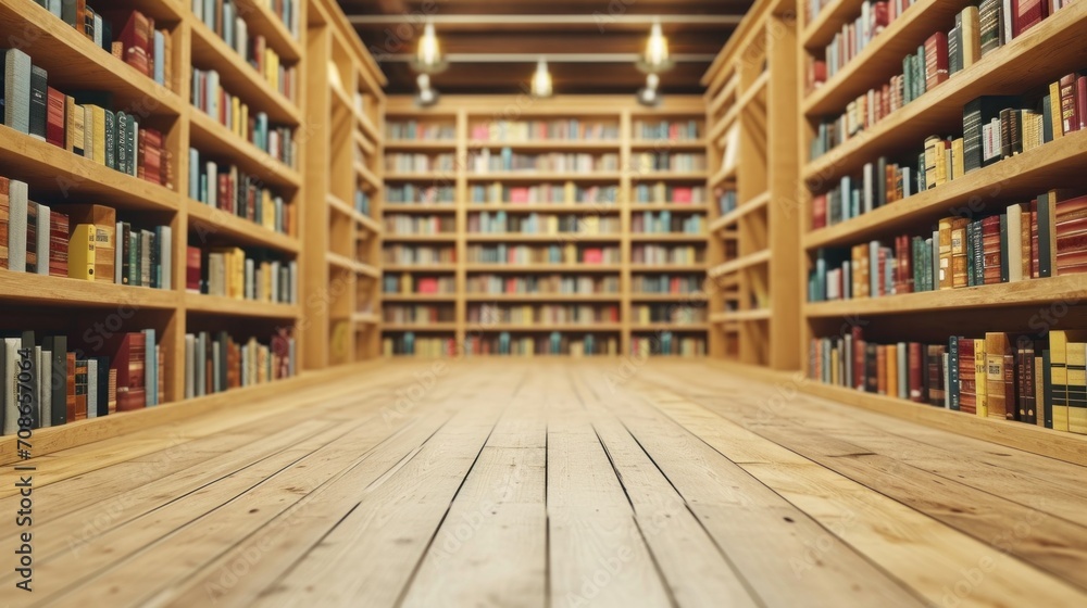 Obraz premium library advertisment background with copy space