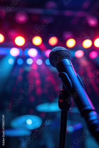 Karaoke advertisment background with copy space