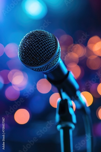 Karaoke advertisment background with copy space