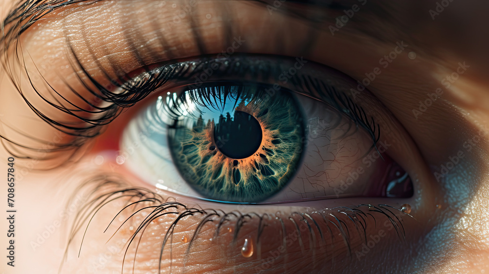 Naklejka premium Detailed Human Eye Macro