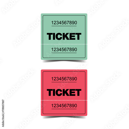 admit one ticket isolated