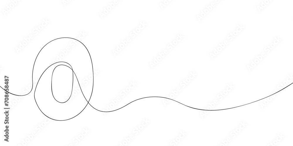 A number zero drawing in one line. Number zero vector icon. A number zero drawing in one line. Number zero vector icon.