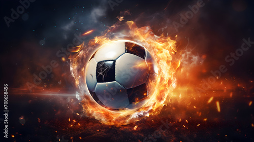 soccer ball in fire