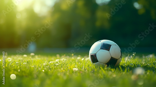 soccer ball on green grass © Harshal