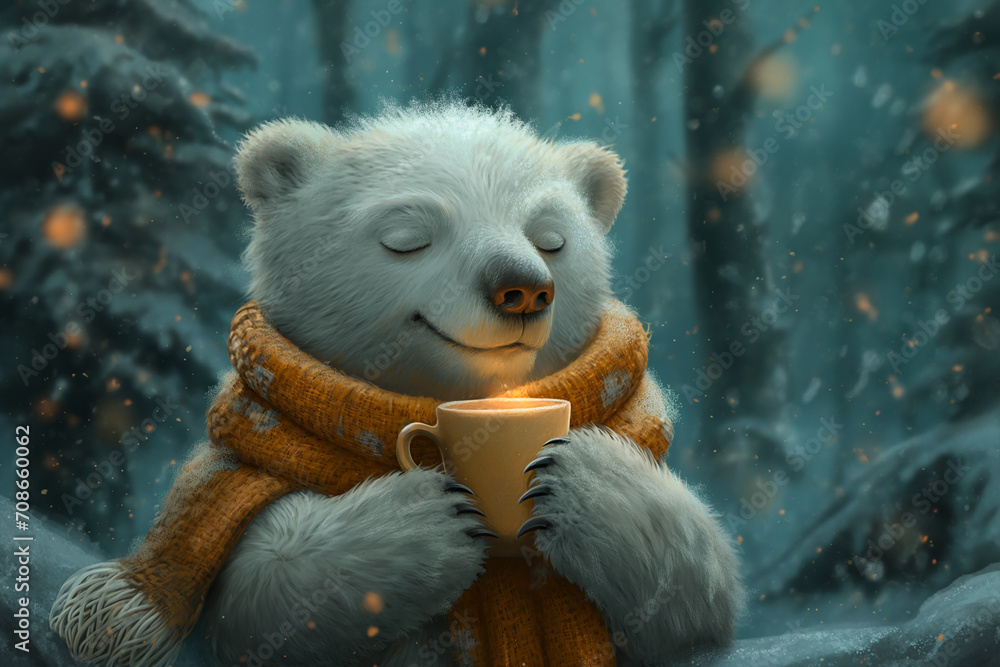 Cute white polar bear Cute white polar bear