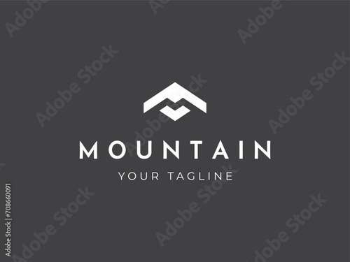 mountain or arrow letter M logo design