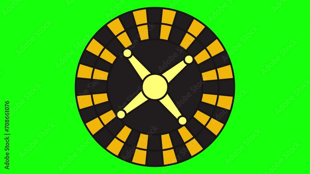 Vidéo Stock Random Roulette wheel on green screen. Roulette wheel Moving on green screen