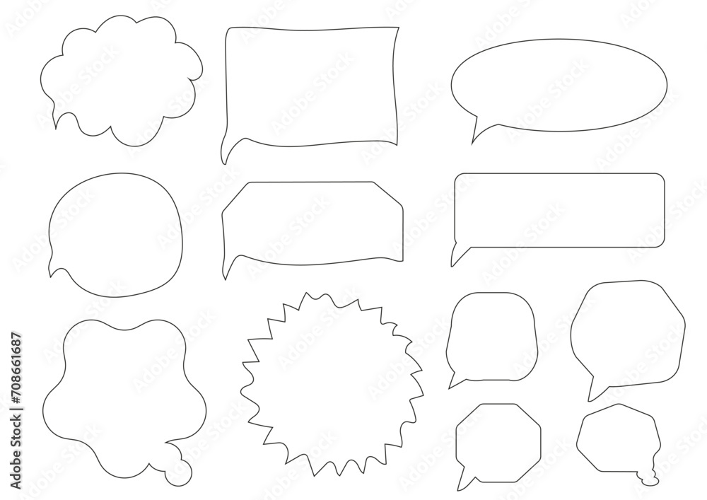 set of speech bubbles set of speech bubbles