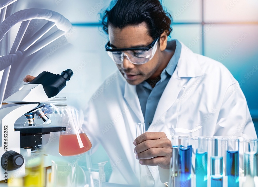 Fototapeta premium in the laboratory for DNA research 