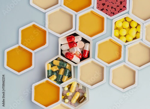 hexagon medicine dispenser 