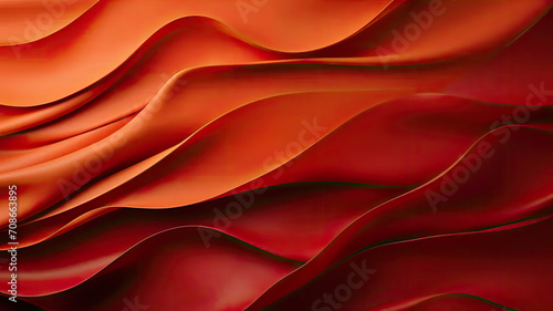 Red-Orange Waves Elegance Abstract Design