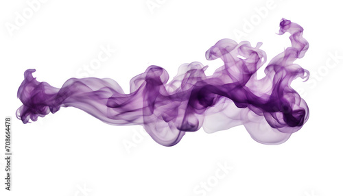 purple Transparent smoke isolated on white and transparent background