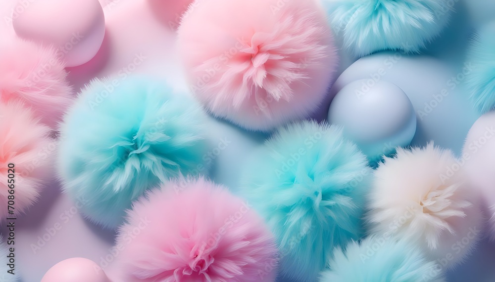 pastel colors cute Fluffy variety of blue pink and purple gradient background design, wallpaper.