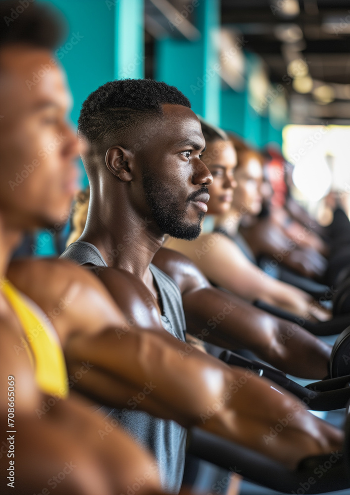 Diverse People Working Out at the Gym Diverse People Working Out at the Gym