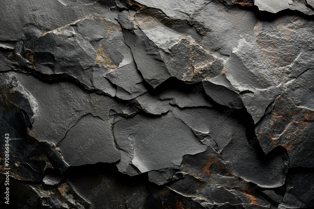 Dark Grey and Black Stone Texture Background, Capturing the Richness of Slate Elegance in Slate