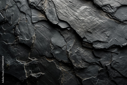 Dark Grey and Black Stone Texture Background, Capturing the Richness of Slate Elegance in Slate