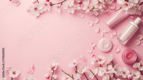 manicure salon advertisment background with copy space