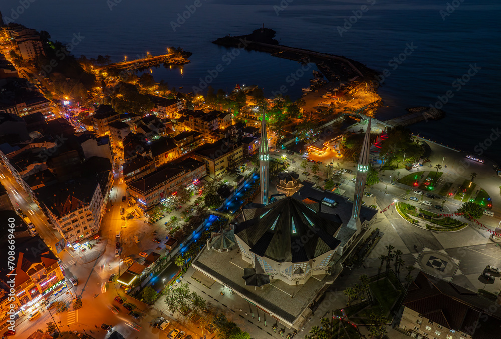 Akcakoca Town coastal view in Duzce Province