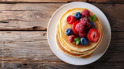 pancakes advertisment background with copy space