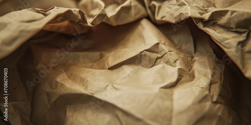 A detailed view of a brown paper bag. This versatile image can be used in various contexts