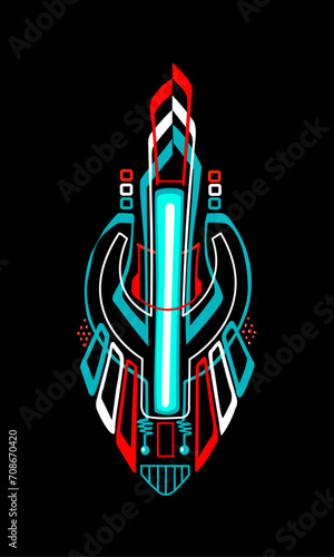 Vector symbolic image of a train