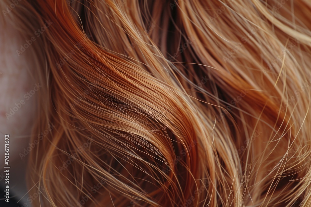Naklejka premium A close-up shot of a woman with vibrant red hair. Perfect for beauty, fashion, or portrait concepts