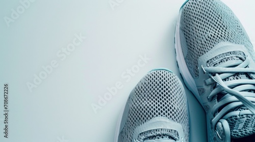 sporting shoes advertisment background with copy space