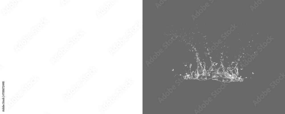Obraz premium Water blue white splash transparent isolated. Shape form droplet of Water splashes into drop water png. Splash Water for texture