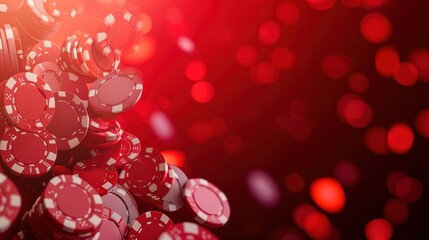 red casino background with copy space