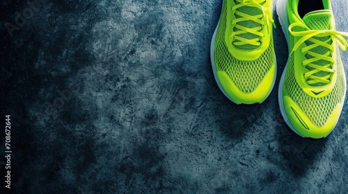 sporting shoes advertisment background with copy space