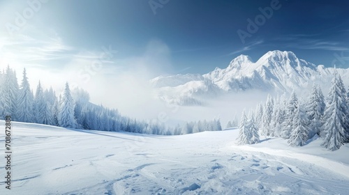 Snowboarding advertisment background with copy space