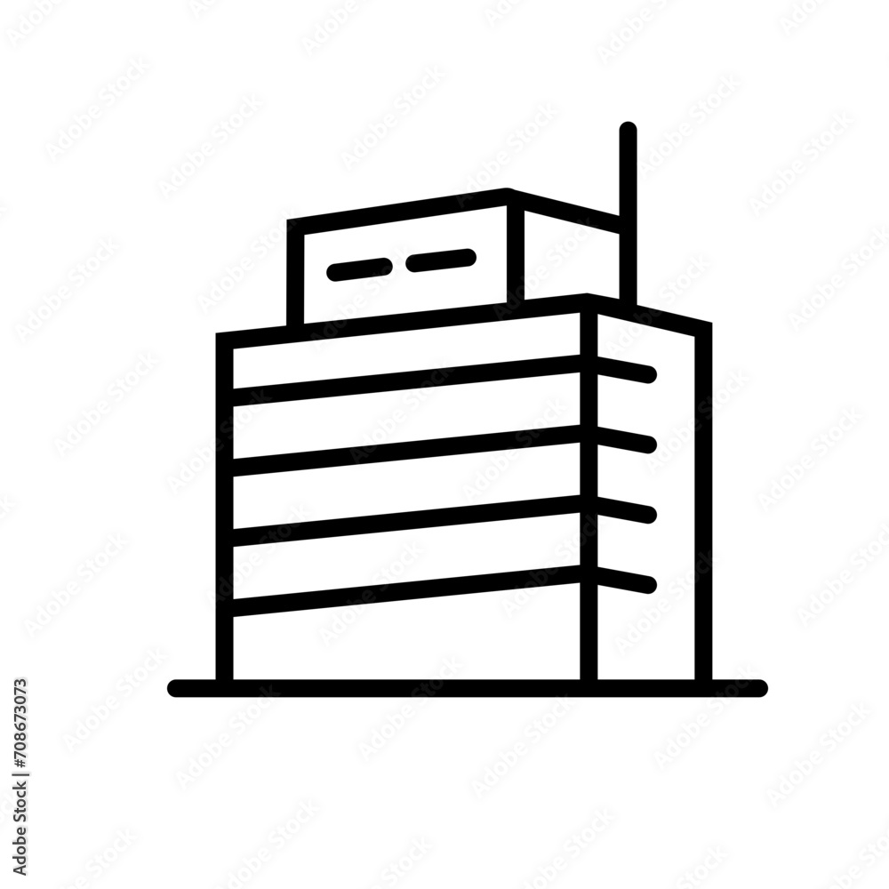 Office Building Line Icon Office Building Line Icon