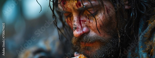 The suffering of Jesus Christ. Christian religious photo of Good Friday