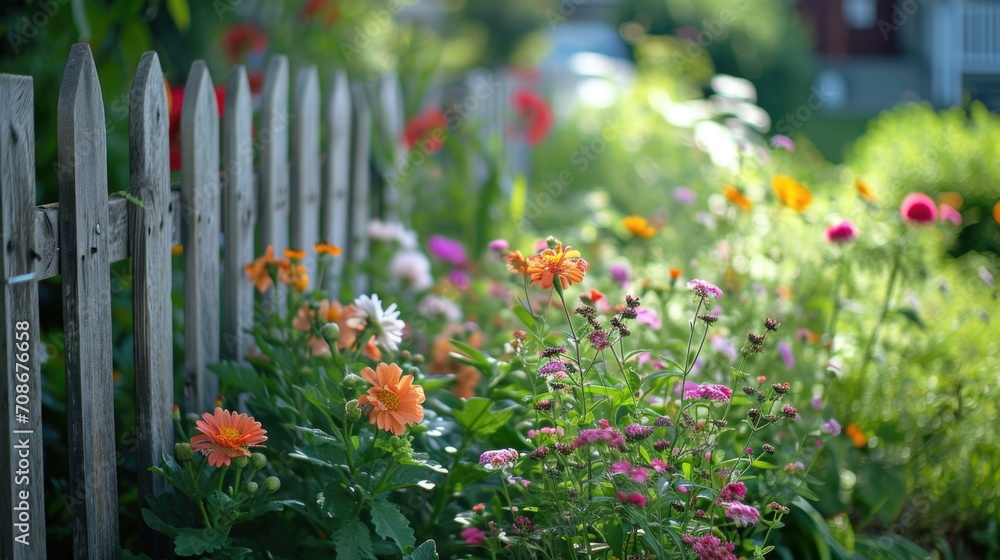 A vibrant garden filled with an abundance of colorful flowers. This picture captures the beauty of nature and can be used to add a touch of freshness to any project or design A vibrant garden filled with an abundance of colorful flowers. This picture captures the beauty of nature and can be used to add a touch of freshness to any project or design