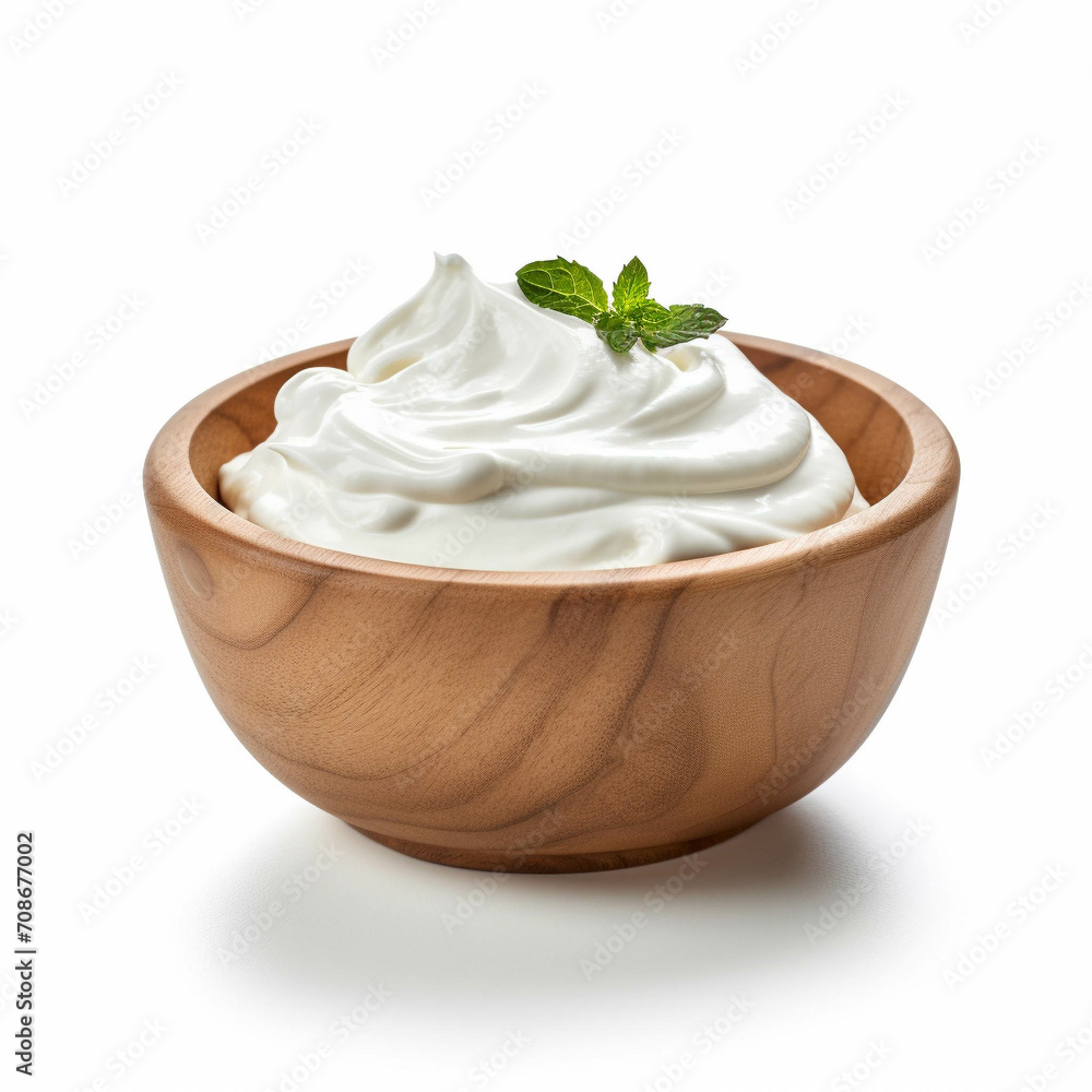 Yogurt bowl isolated on a white background Yogurt bowl isolated on a white background