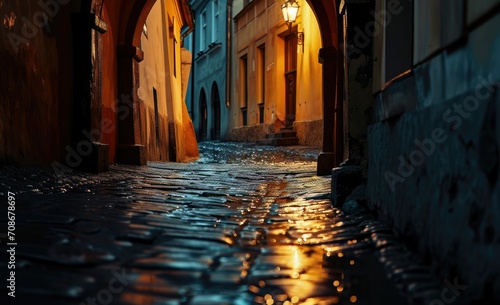 street in the city of night