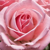 Cut single Pink rose in full bloom against a white background
