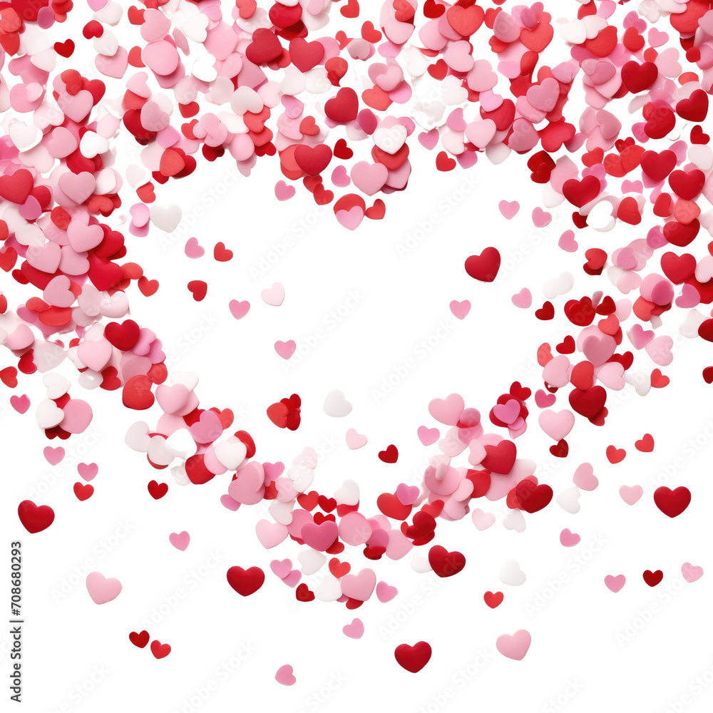 Shower of Pink and Red Hearts Shower of Pink and Red Hearts