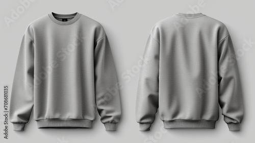 Front and Back of an Editable male white Hoodie. Generative AI 
