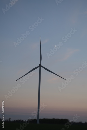 wind turbine in the sky