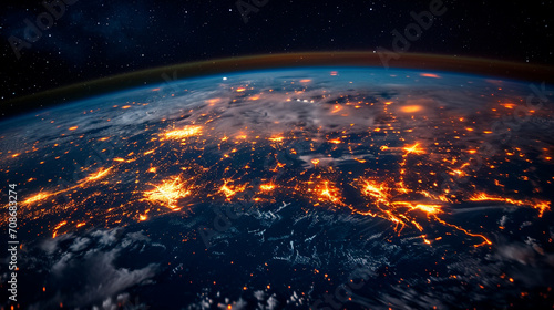 world connectivity, big data, cyber security and keychain, network technology abstract dark background