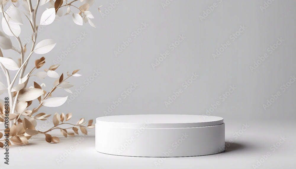 Wooden Podium Cosmetic Display Mockup created with AI Wooden Podium Cosmetic Display Mockup created with AI