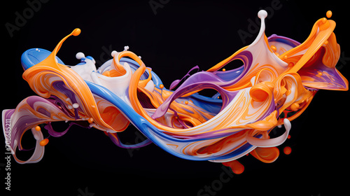 Abstract modern gradient colorful liquid background
