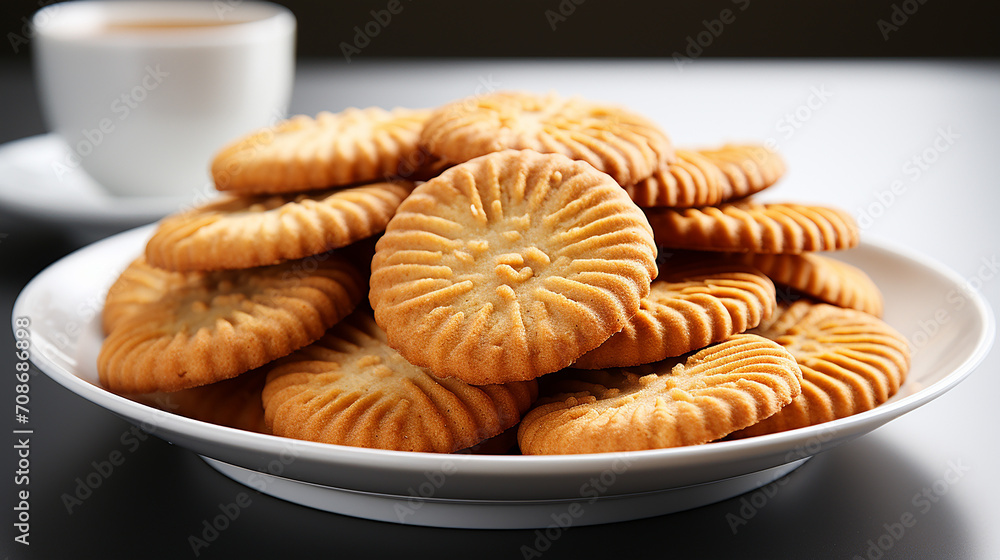 3d rendered photo of biscuits made with generative AI 3d rendered photo of biscuits made with generative AI