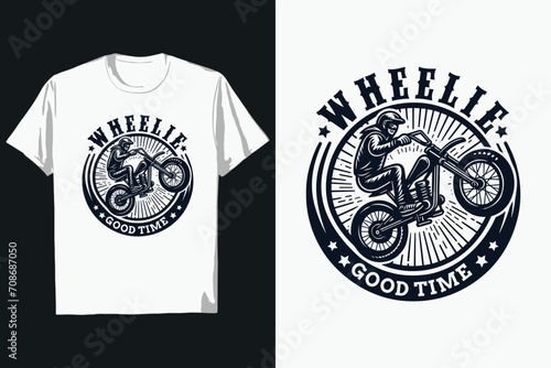 Vector adventure bike t shirt design.