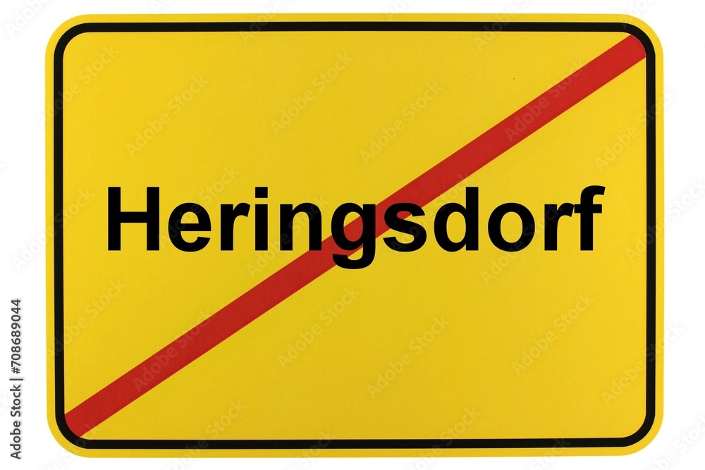 Illustration eines Ortsschildes der Gemeinde Heringsdorf in Mecklenburg-Vorpommern Illustration eines Ortsschildes der Gemeinde Heringsdorf in Mecklenburg-Vorpommern