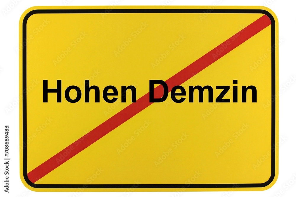 Illustration eines Ortsschildes der Gemeinde Hohen Demzin in Mecklenburg-Vorpommern Illustration eines Ortsschildes der Gemeinde Hohen Demzin in Mecklenburg-Vorpommern