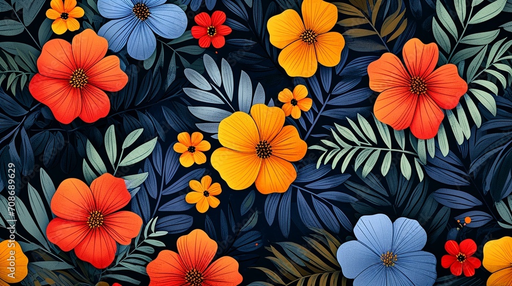 Striking and modern geometric floral patterns, offering a contemporary and stylish floral background for fashion-forward designs. [Geometric floral patterns floral background for t Striking and modern geometric floral patterns, offering a contemporary and stylish floral background for fashion-forward designs. [Geometric floral patterns floral background for t
