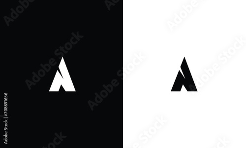 Minimal elegant monogram art logo. Outstanding professional trendy awesome artistic A AA initial based Alphabet icon logo.